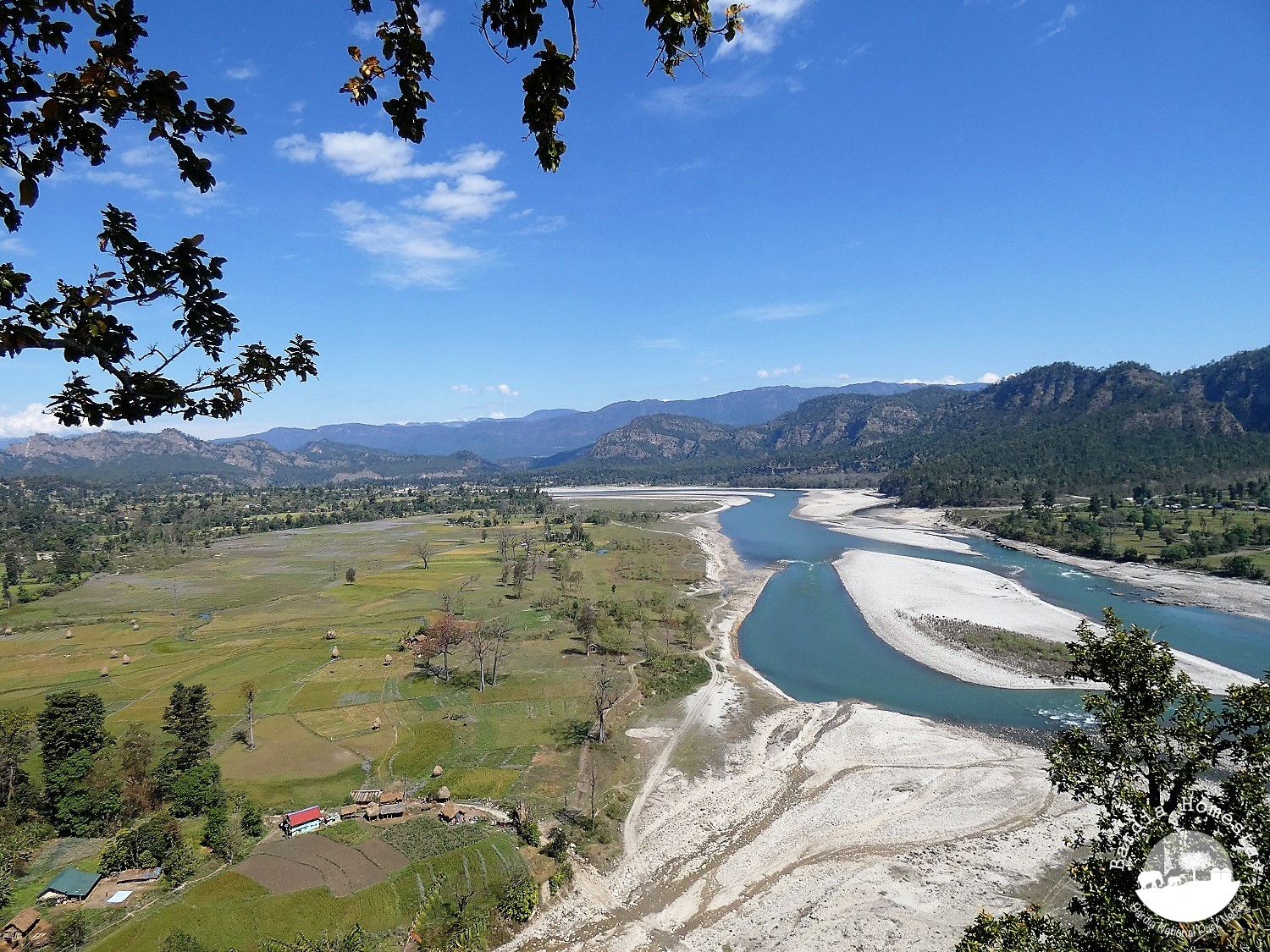 View on the Karnali river West Nepal