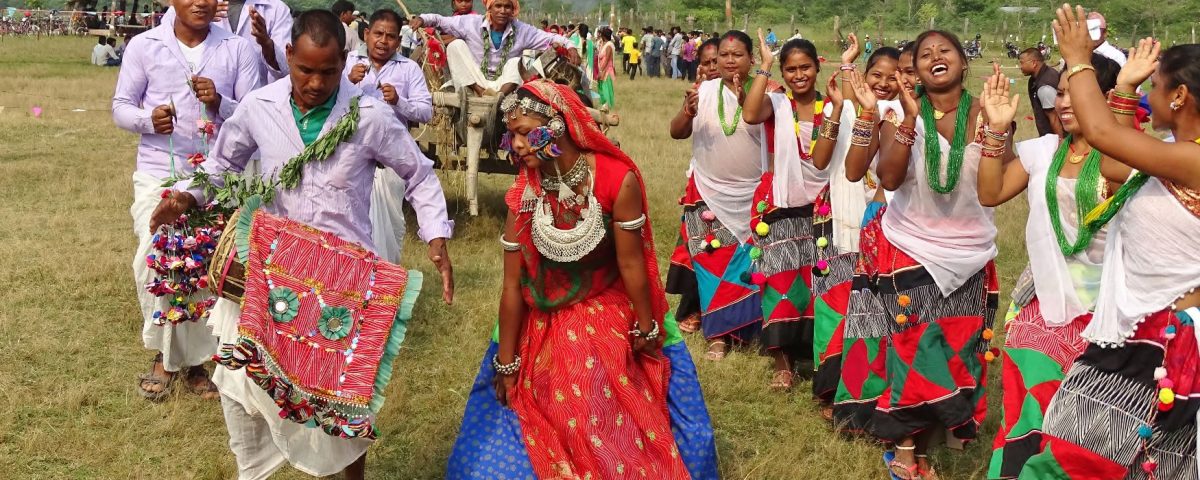 Tharu dancing Dashain Bardiya Nepal